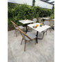 Voir la diapositive 5 : Paris Prix Ensemble Table de Jardin en Terrazzo & 2 Chaises  Bistro  70cm Bleu