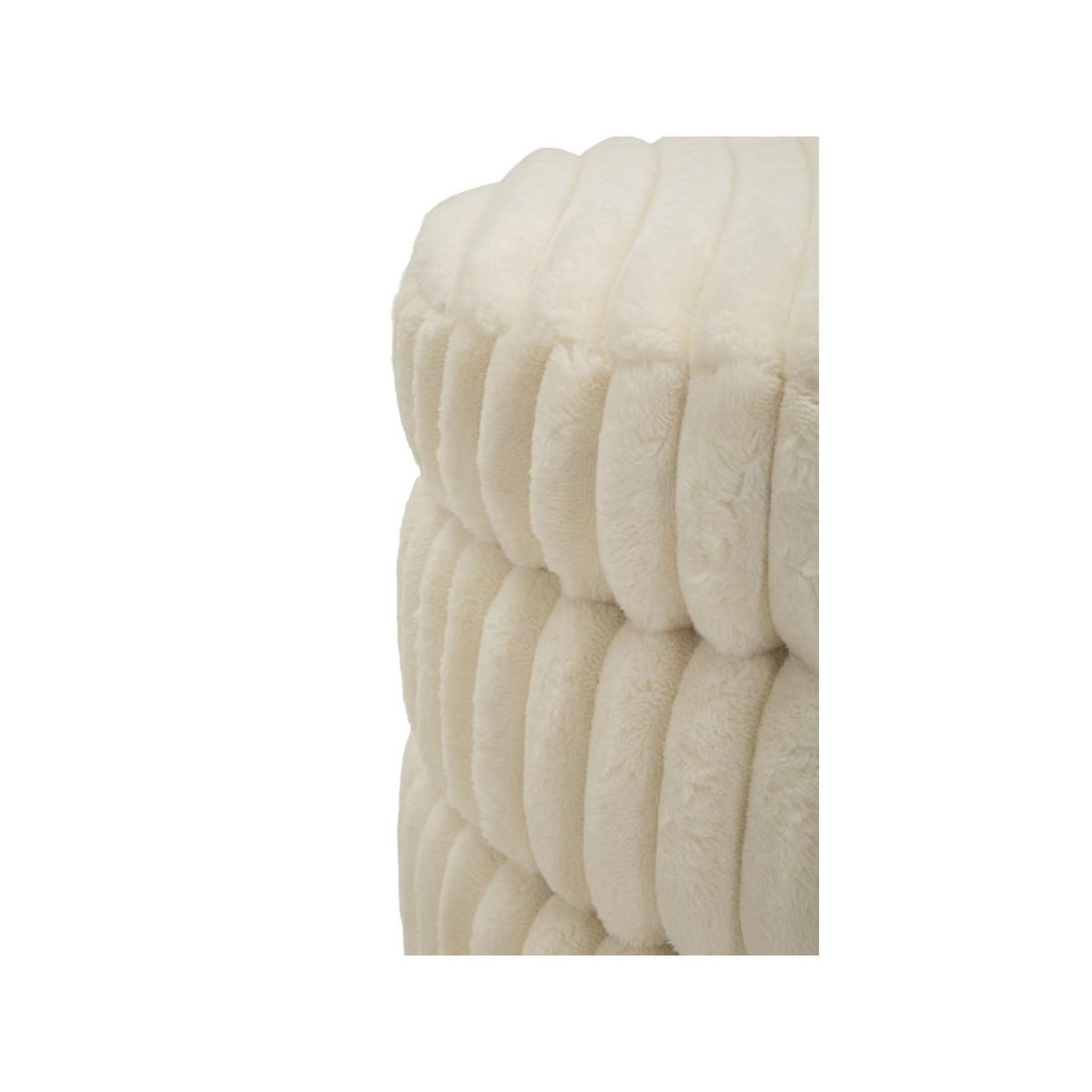 Voir la diapositive 3 : Paris Prix Pouf en tissu côtelé  goteborg levels  46cm blanc