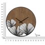 Voir la diapositive 6 : Paris Prix Horloge Murale Design  Super Leaf  60cm Marron & Noir