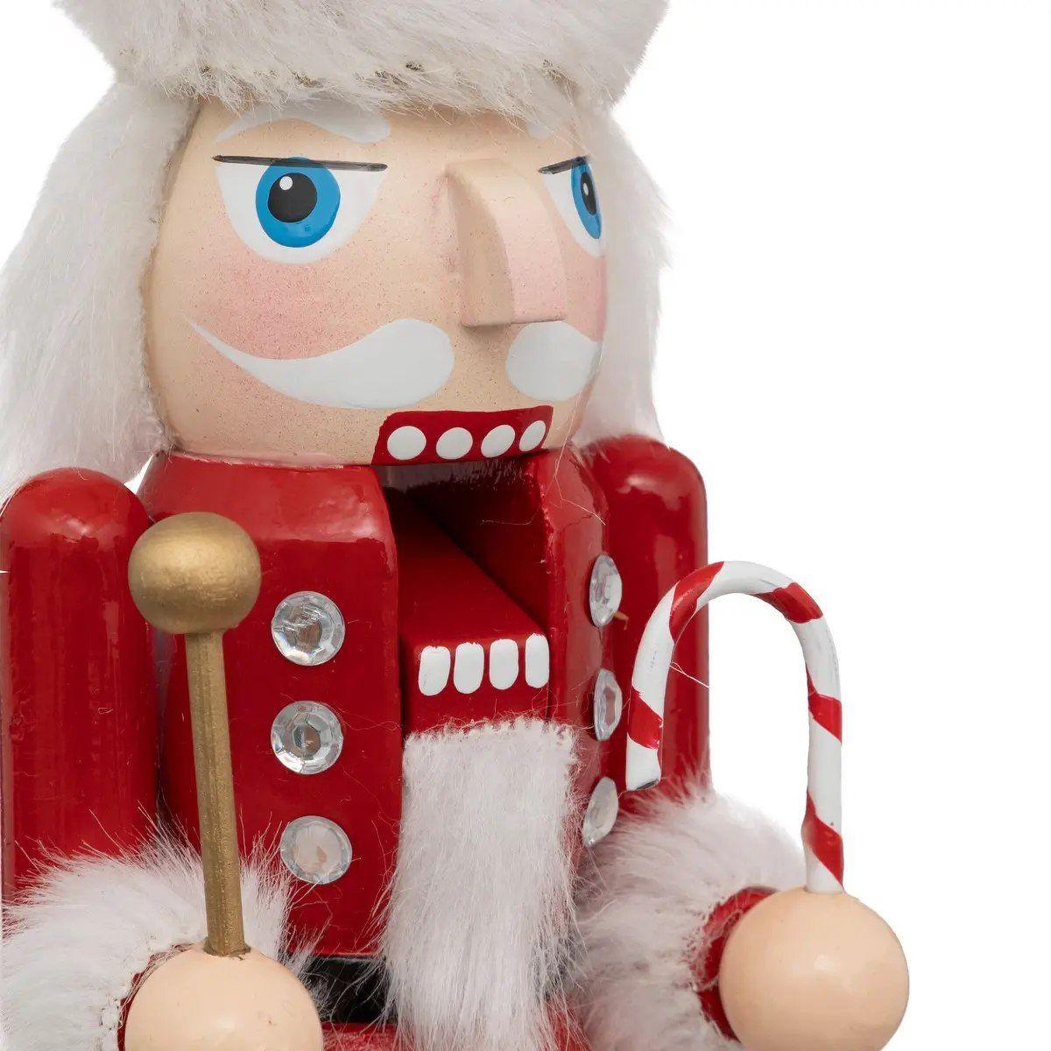 Voir la diapositive 2 : ATMOSPHERA Personnage déco casse noisette  père noël  25cm rouge