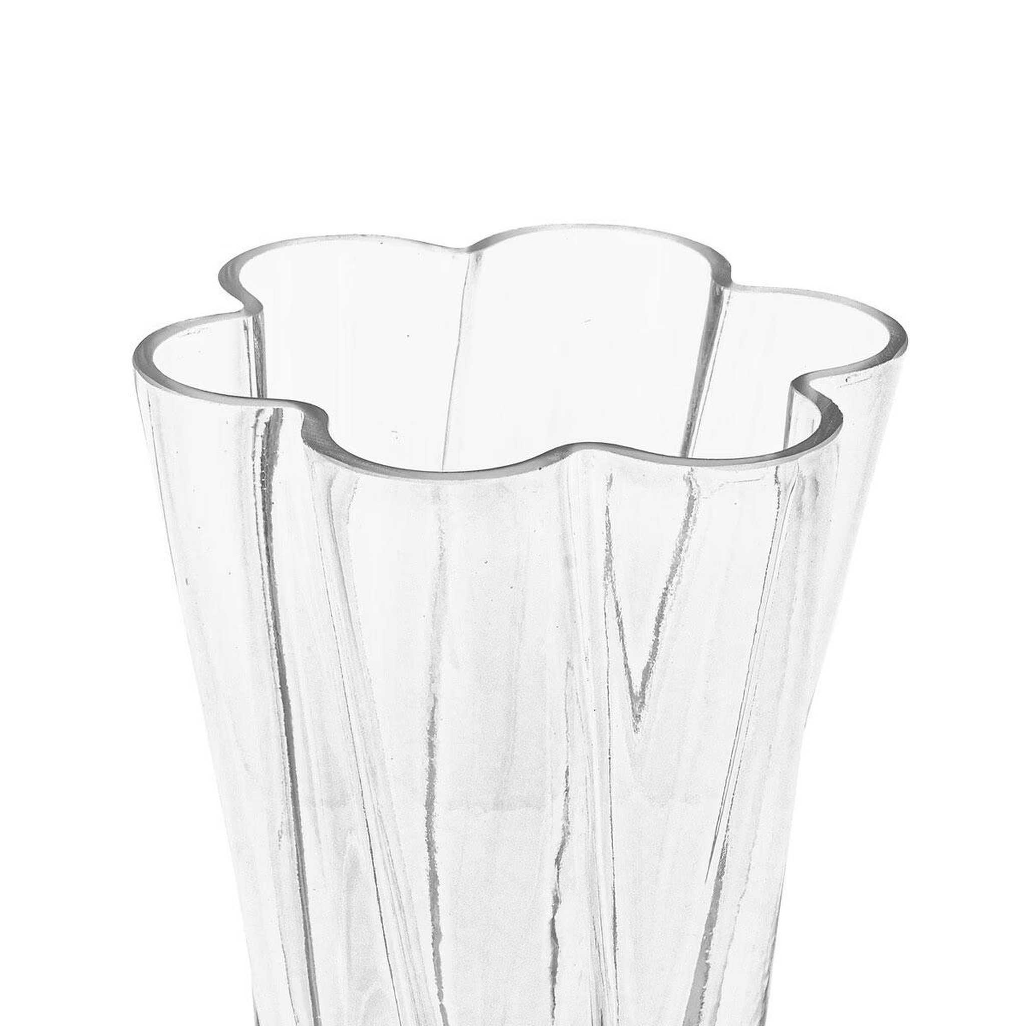Voir la diapositive 2 : ATMOSPHERA Vase design en verre  noeli  25cm transparent