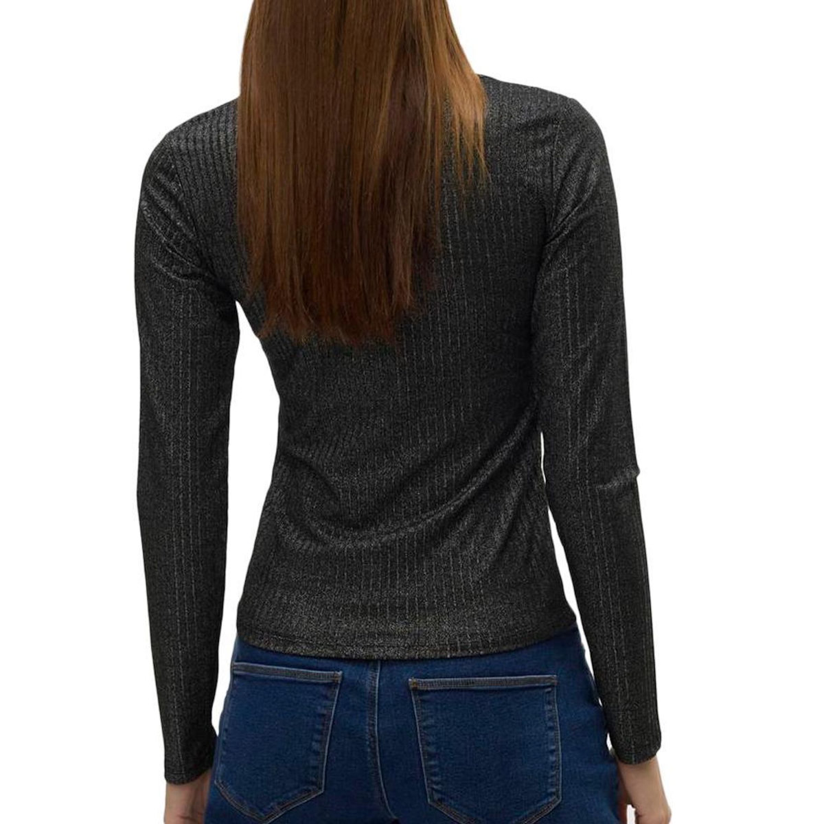 Vero Moda T-shirt Manches Longues Gris Foncé Femme Vero Moda Cora