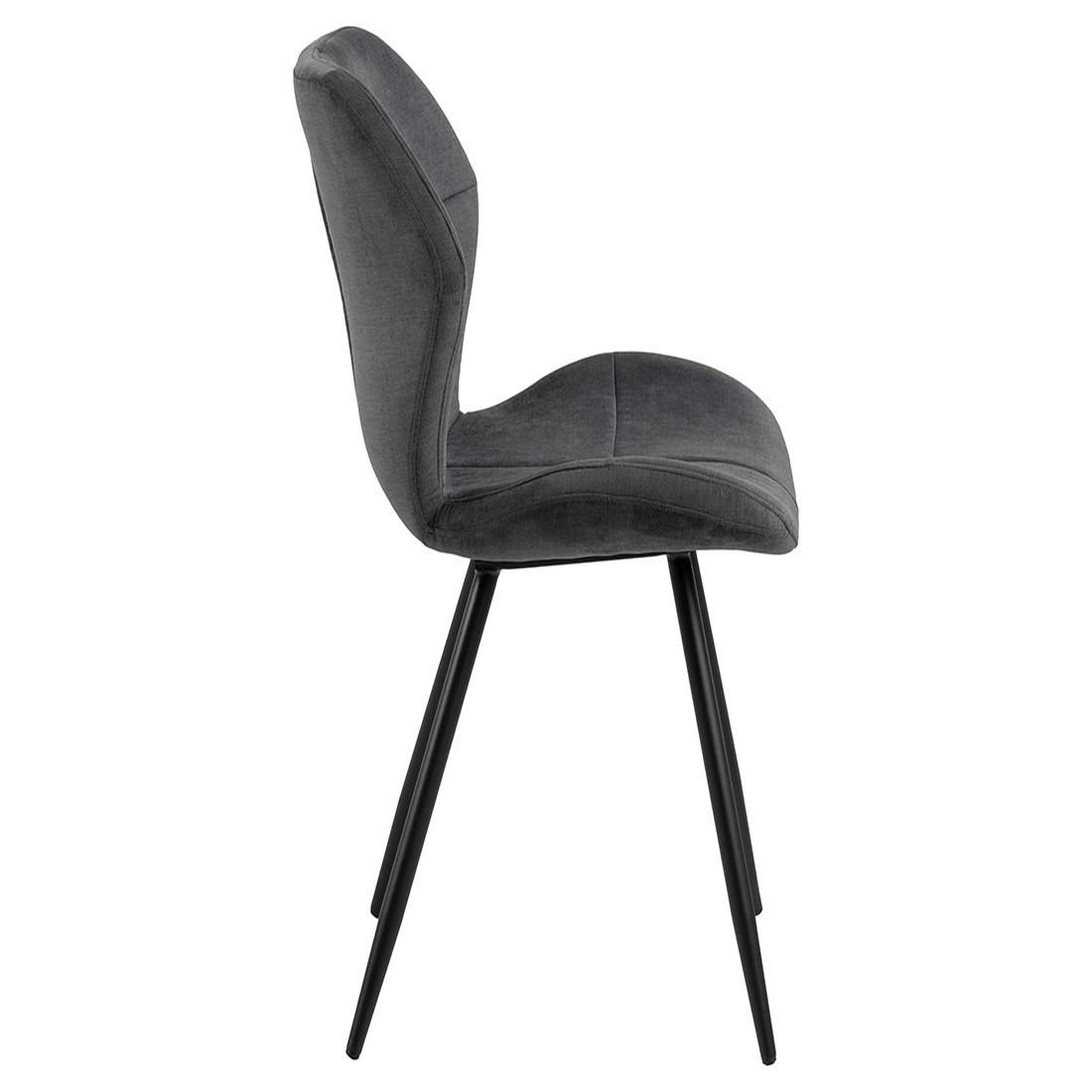 Voir la diapositive 5 : LISA DESIGN Manilla - lot de 2 chaises - en tissu microfibre - pieds en métal