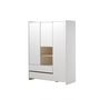 Voir la diapositive 4 : Armoire 3 portes 2 tiroirs L133cm KID