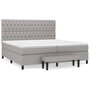 Voir la diapositive 2 : VIDAXL Sommier a lattes de lit avec matelas Gris clair 200x200cm Tissu