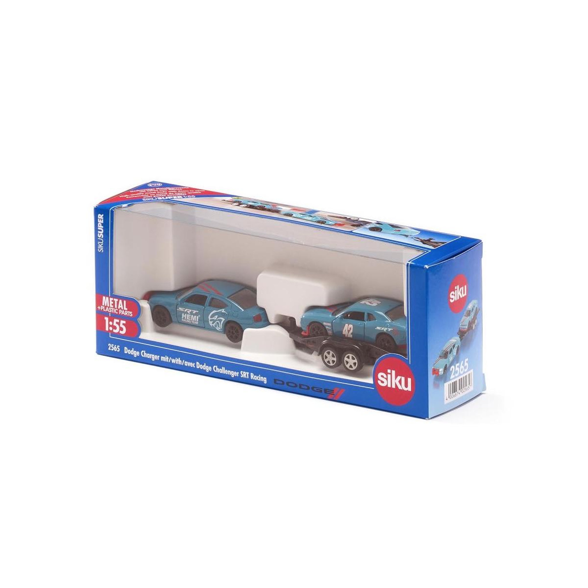 Voir la diapositive 4 : Siku 2565 Dodge Charger avec Dodge Challenger SRT Racing 1:55