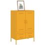 Voir la diapositive 4 : VIDAXL Buffet haut jaune moutarde 68x39x101,5 cm acier