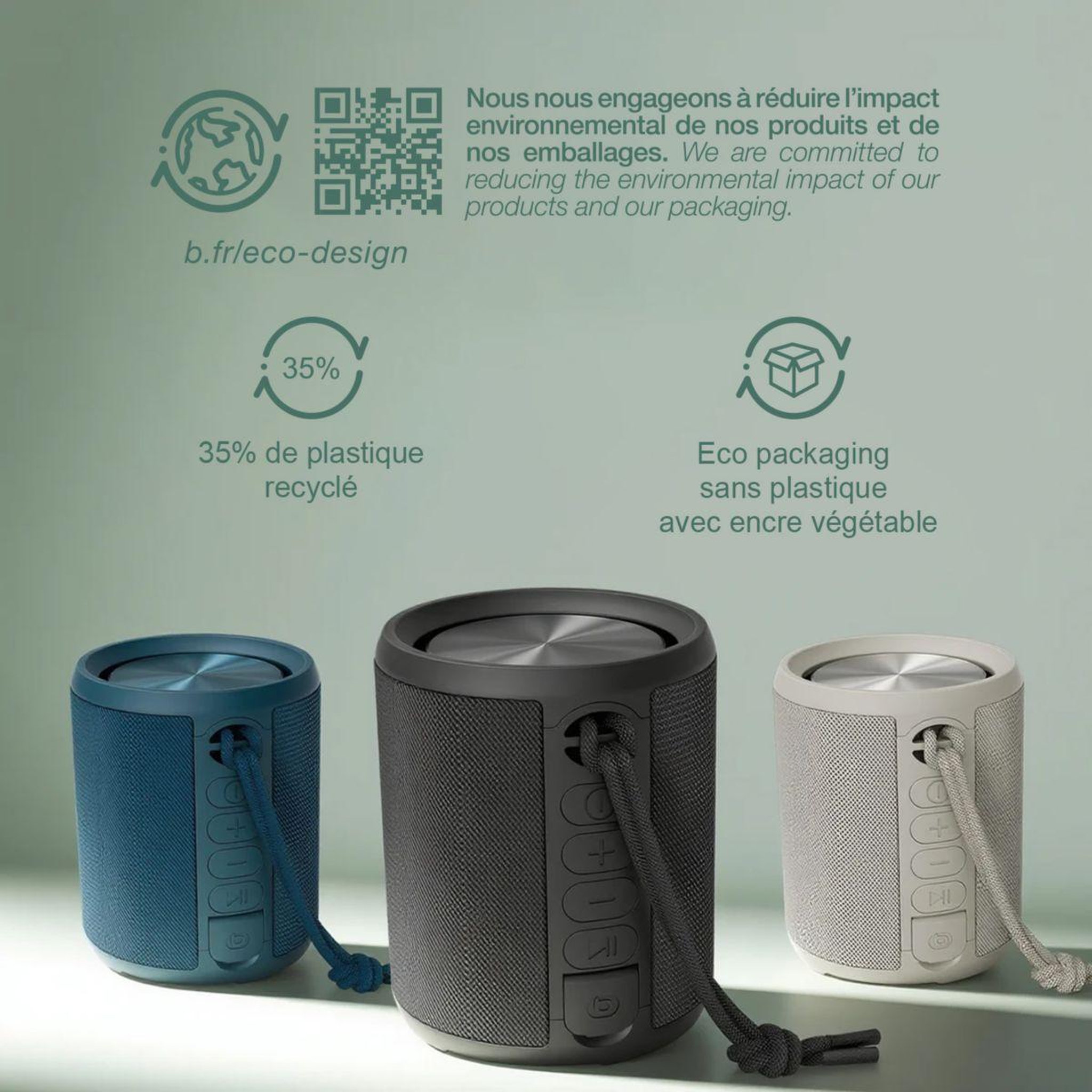 Voir la diapositive 5 : ESSENTIEL B Enceinte portable sb70 mini bleue