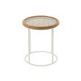 Voir la diapositive 2 : Paris Prix Table d'Appoint en Bois  Mati  56cm Naturel & Blanc