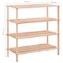 Voir la diapositive 6 : VIDAXL Range-chaussures a 4 etageres Bois de sapin solide