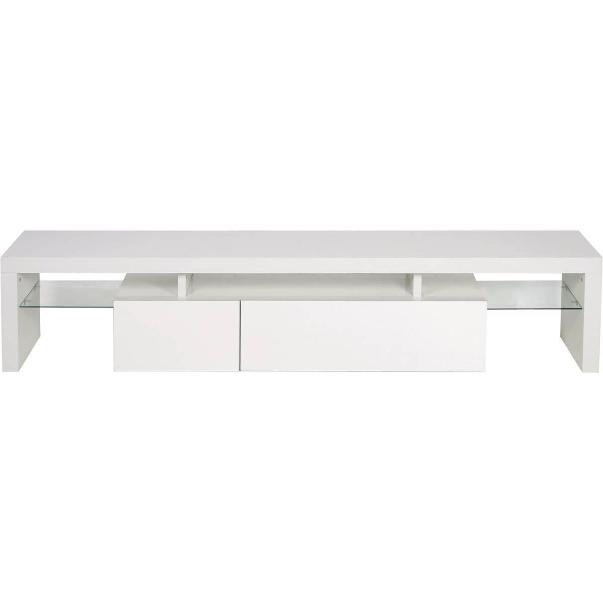 Habitat et Jardin Meuble TV LED  Tina  Laqué - Blanc