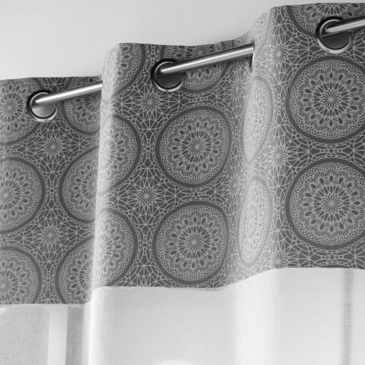 Paris Prix Rideau Voilage à Œillets  Sibel  140x240cm Gris