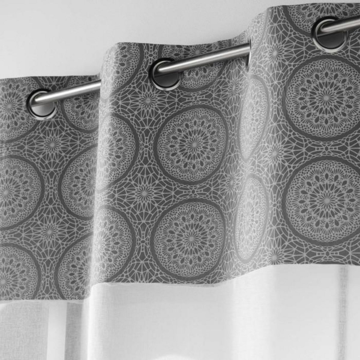 Paris Prix Rideau Voilage à Œillets  Sibel  140x240cm Gris