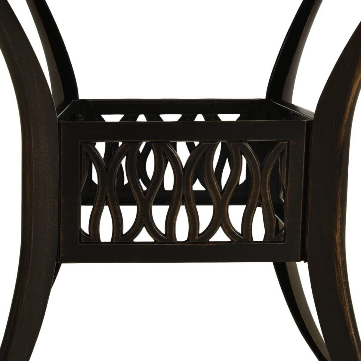 VIDAXL Table de jardin Bronze 90x90x74 cm Aluminium coule