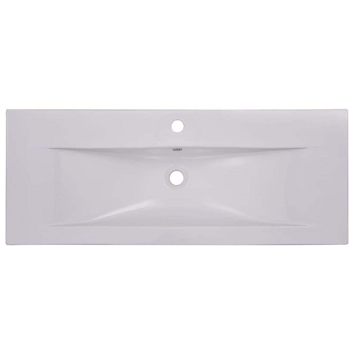 VIDAXL Lavabo encastre 101 x 39,5 x 18,5 cm Ceramique Blanc