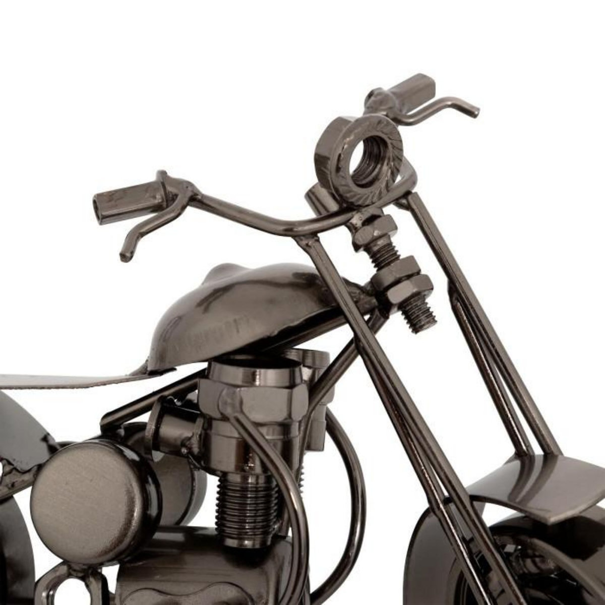 ATMOSPHERA Décoration Moto en Métal  Imran  20cm Argent