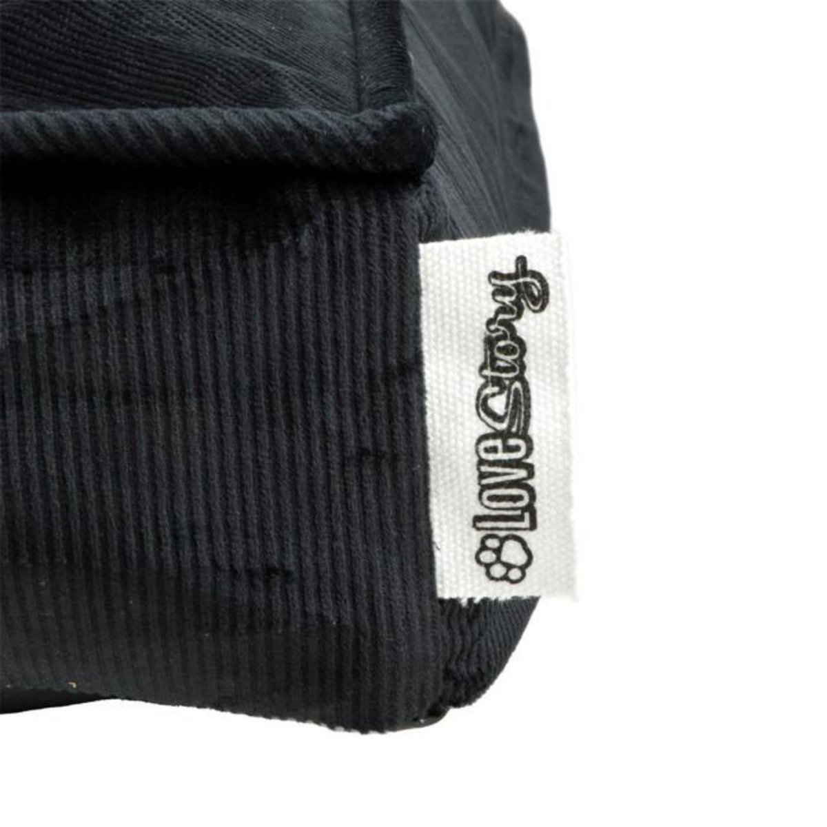 Paris Prix Coussin Rectangle Chien & Chat Velours  Crafty  100cm Noir