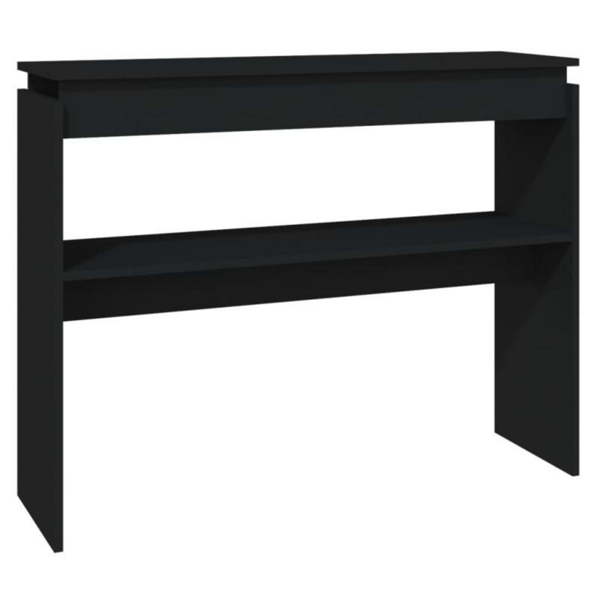 VIDAXL Table console noir 102x30x80 cm bois d ingénierie