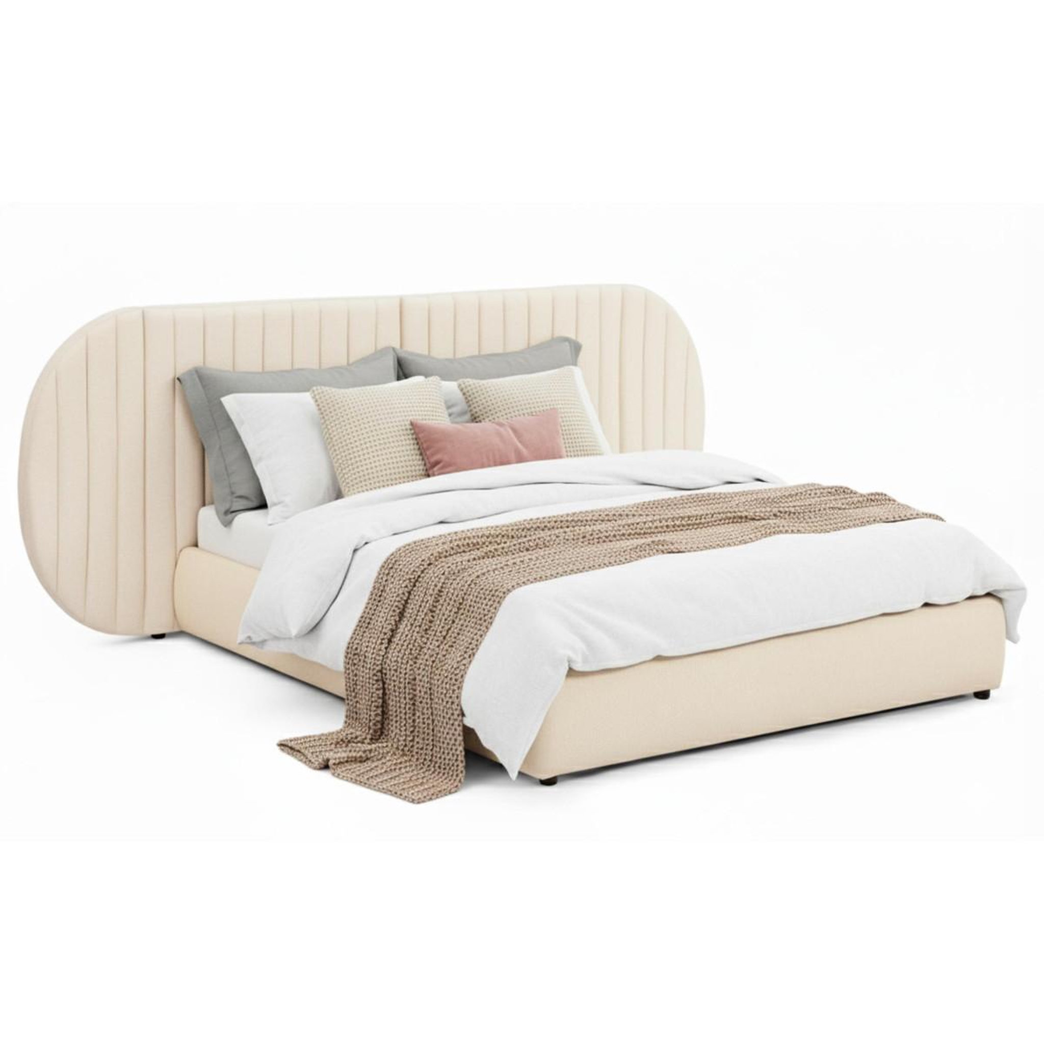 Voir la diapositive 3 : Paris Prix Lit coffre tête de lit modulable  comfy  160x200cm beige