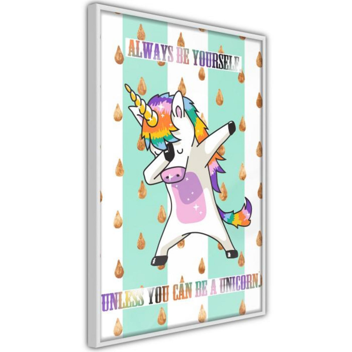 Paris Prix Affiche Murale Encadrée  Dabbing Unicorn
