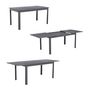 Voir la diapositive 3 : SWEEEK Table de jardin SEATTLE extensible aluminium, 6 places, 155 / 218,5 x 89 x 75 cm