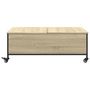 Voir la diapositive 6 : VIDAXL Table basse avec roulettes chêne sonoma bois d ingénierie