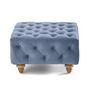 Voir la diapositive 4 : LISA DESIGN Walter - pouf chesterfield en velours - pieds bois