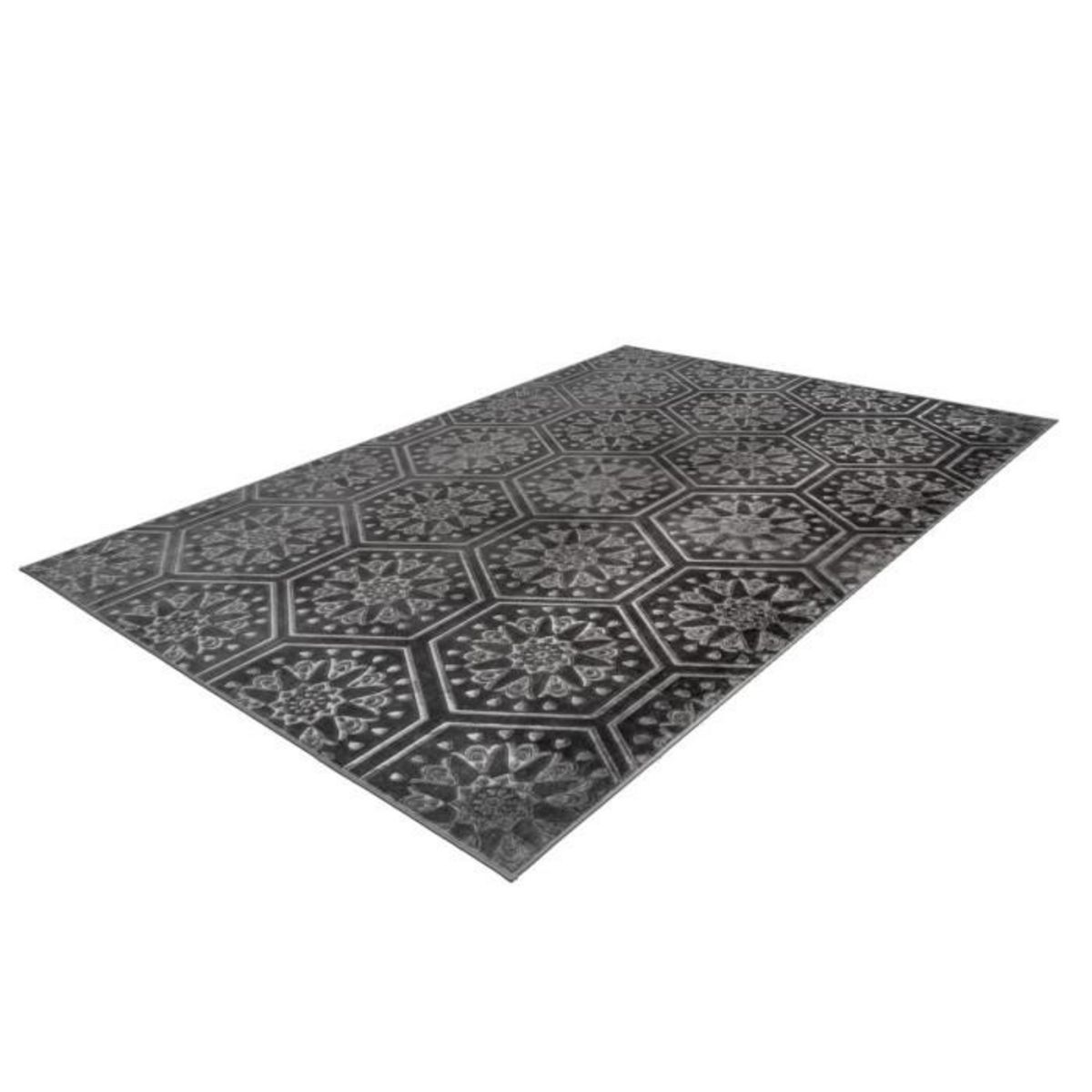 Paris Prix Tapis Moderne Fait Main  Monroe II  Anthracite