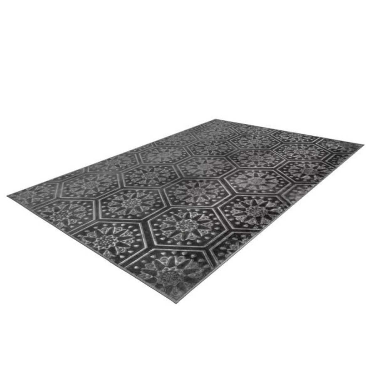 Paris Prix Tapis Moderne Fait Main  Monroe II  Anthracite
