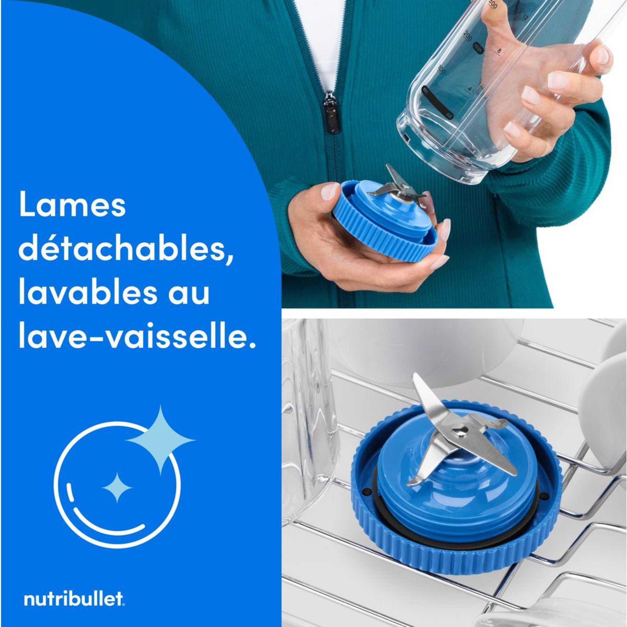 Voir la diapositive 5 : nutribullet Blender portable flex nbp013bl bleu