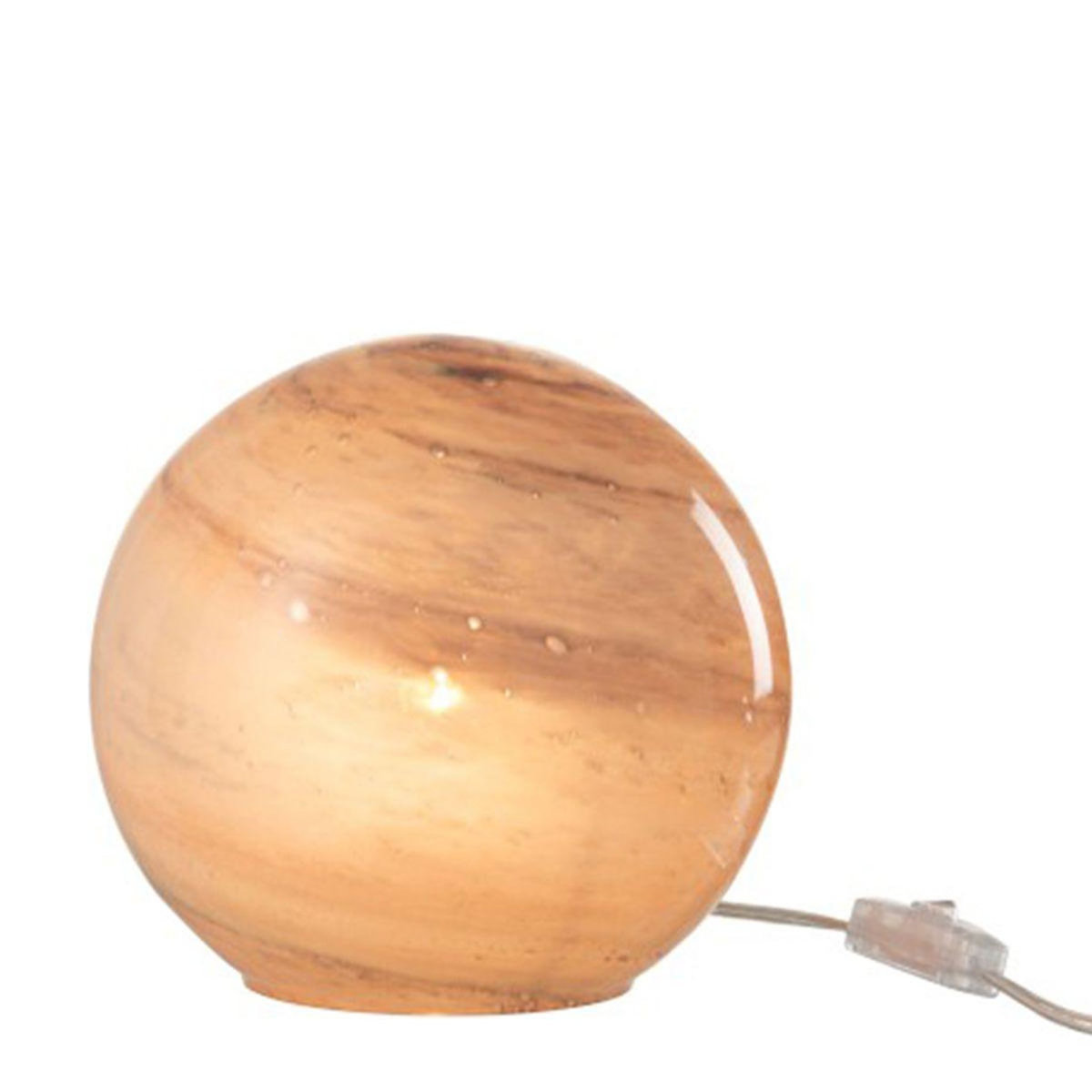 Paris Prix Lampe à Poser Ronde en Verre  Dany  20cm Rose