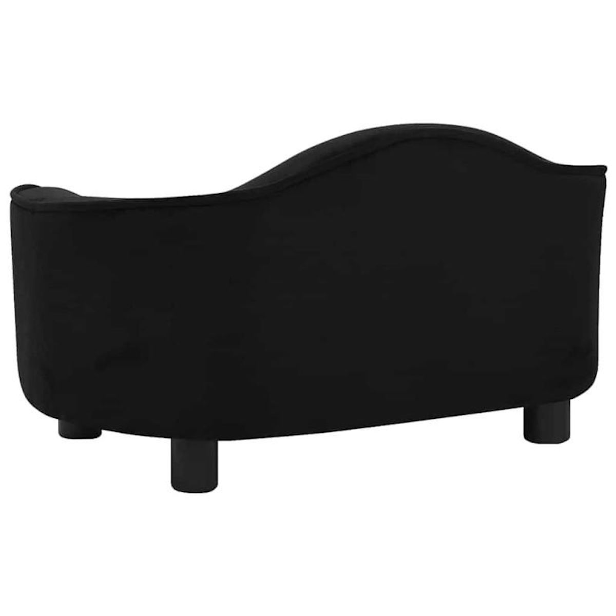 VIDAXL Canapé pour chien Noir 67x47x36 cm Peluche