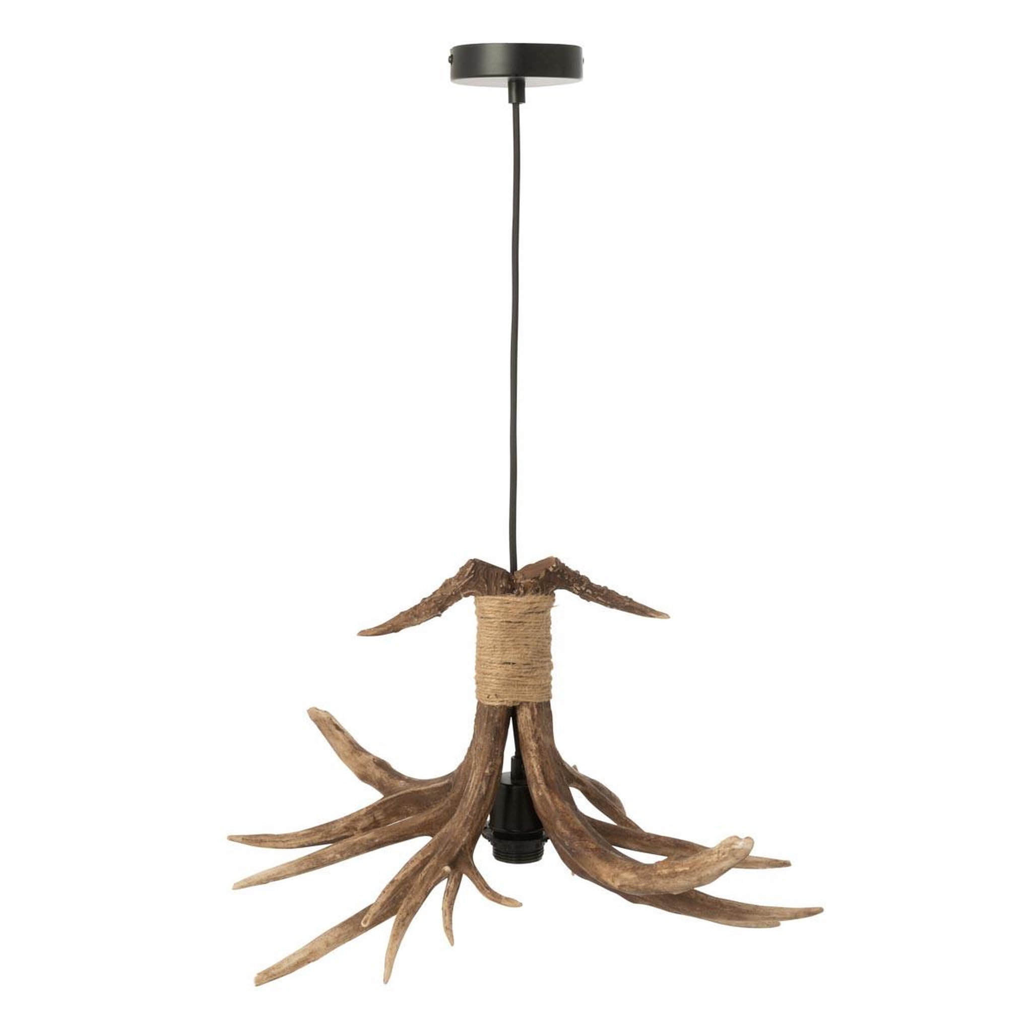 J-LINE Lampe suspension branches  antlers  44cm marron