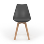 Voir la diapositive 3 : ID MARKET Lot de 6 chaises scandinaves SARA mix color gris clair, blanc, gris foncé x2, noir x2