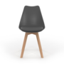 Voir la diapositive 3 : ID MARKET Lot de 6 chaises scandinaves SARA mix color gris clair, blanc, gris foncé x2, noir x2