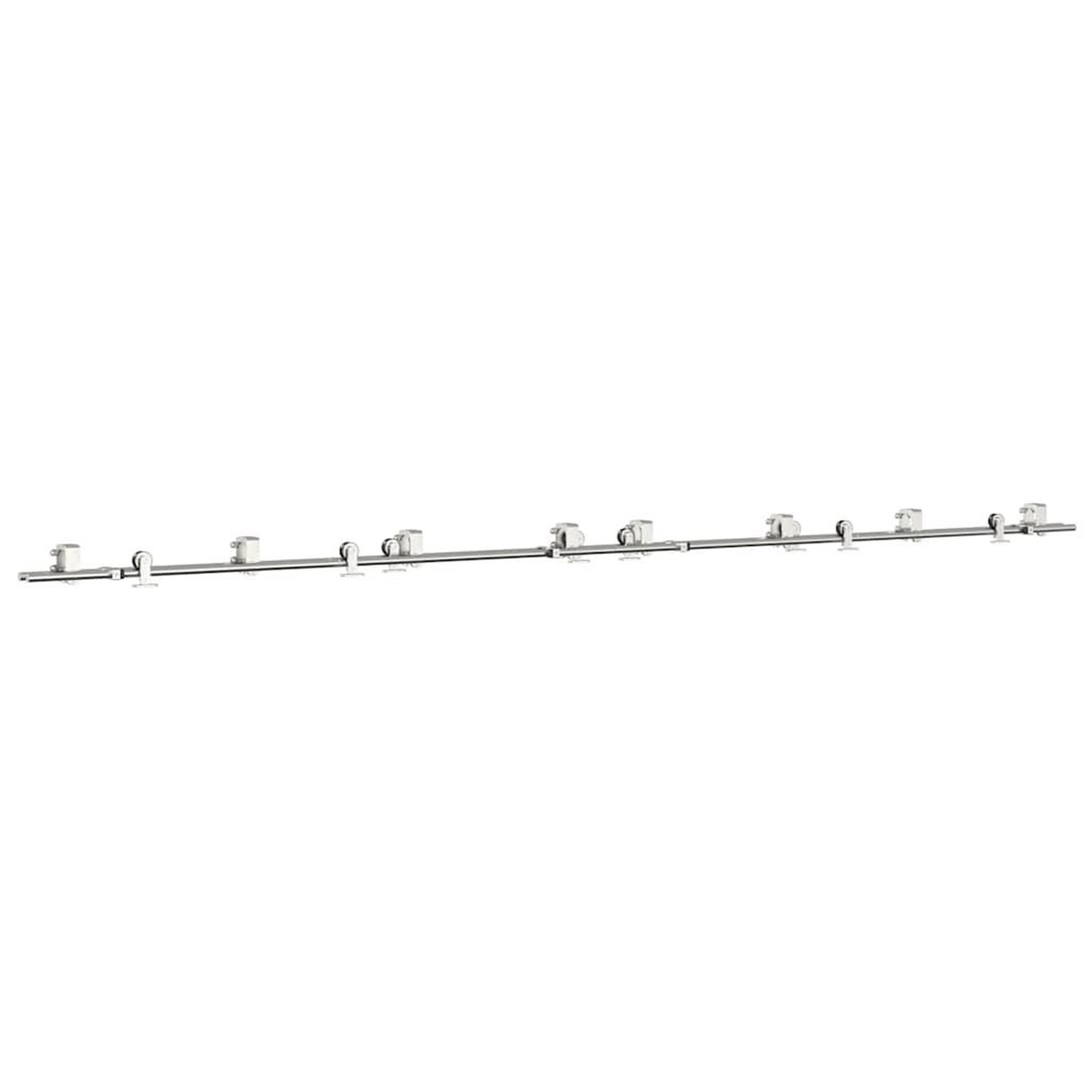 Voir la diapositive 2 : VIDAXL Kit fixation porte coulissante 400 cm Acier inoxydable Argente