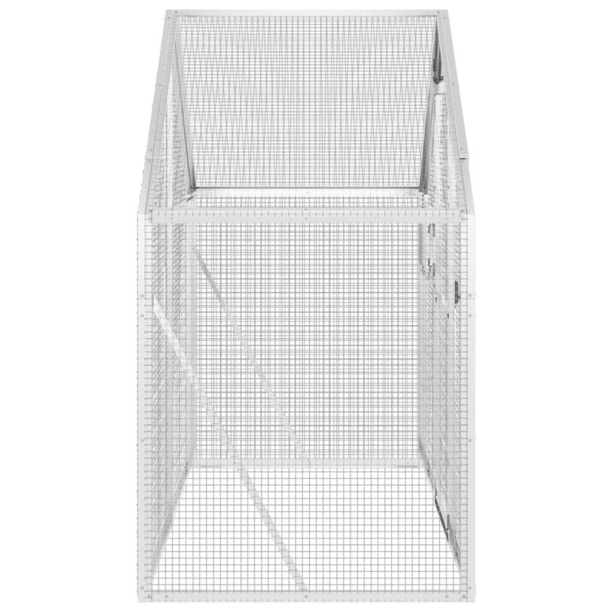 VIDAXL Voliere argente 179x100x185 cm aluminium