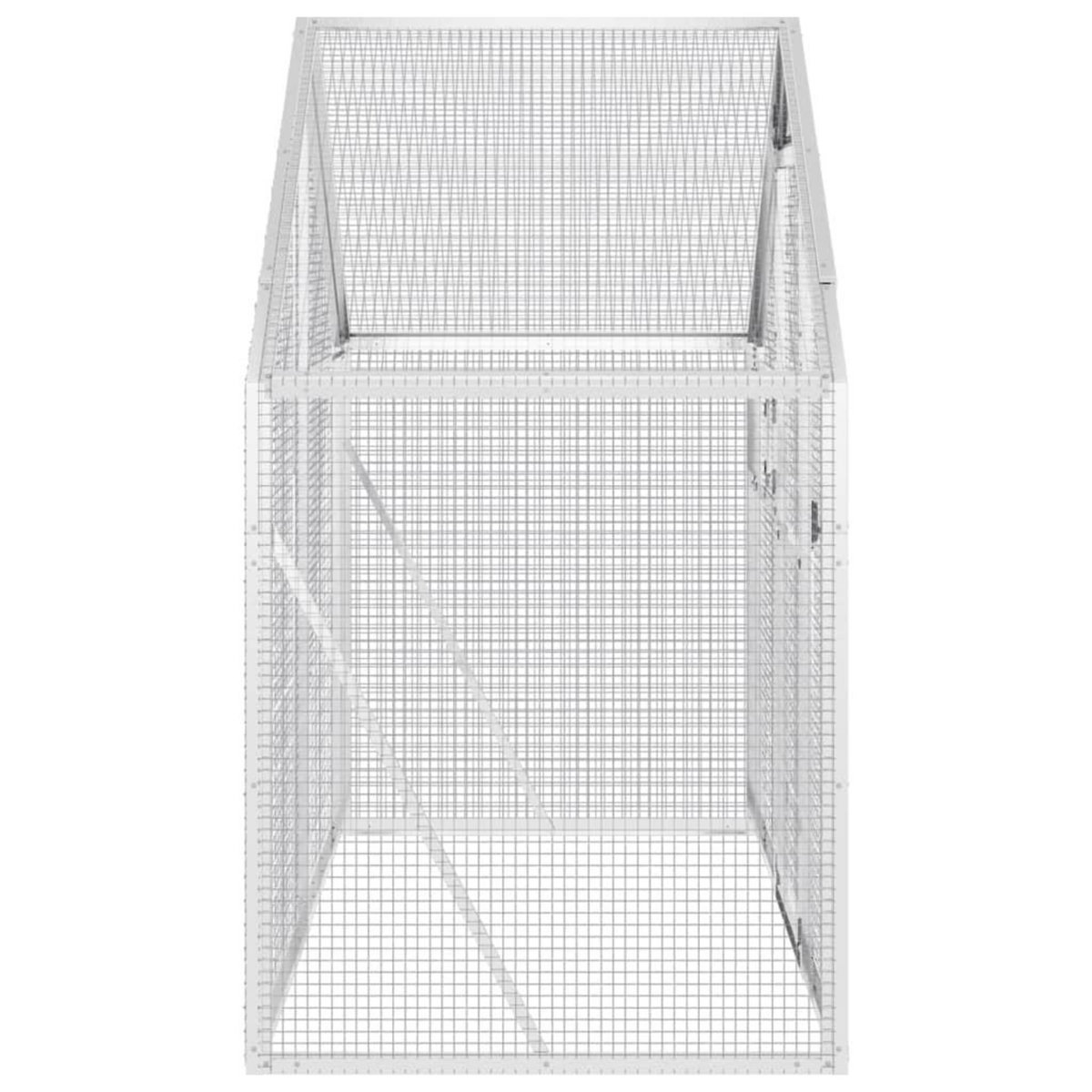 VIDAXL Voliere argente 179x100x185 cm aluminium