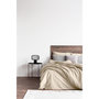Voir la diapositive 2 : Home collection Parure housse de couette 100% lin et coton lavé 57 fils - dune