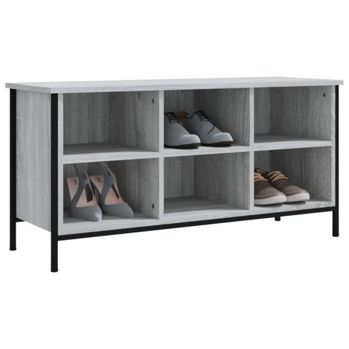 VIDAXL Armoire à chaussures sonoma gris 100x35x50 cm bois d ingénierie