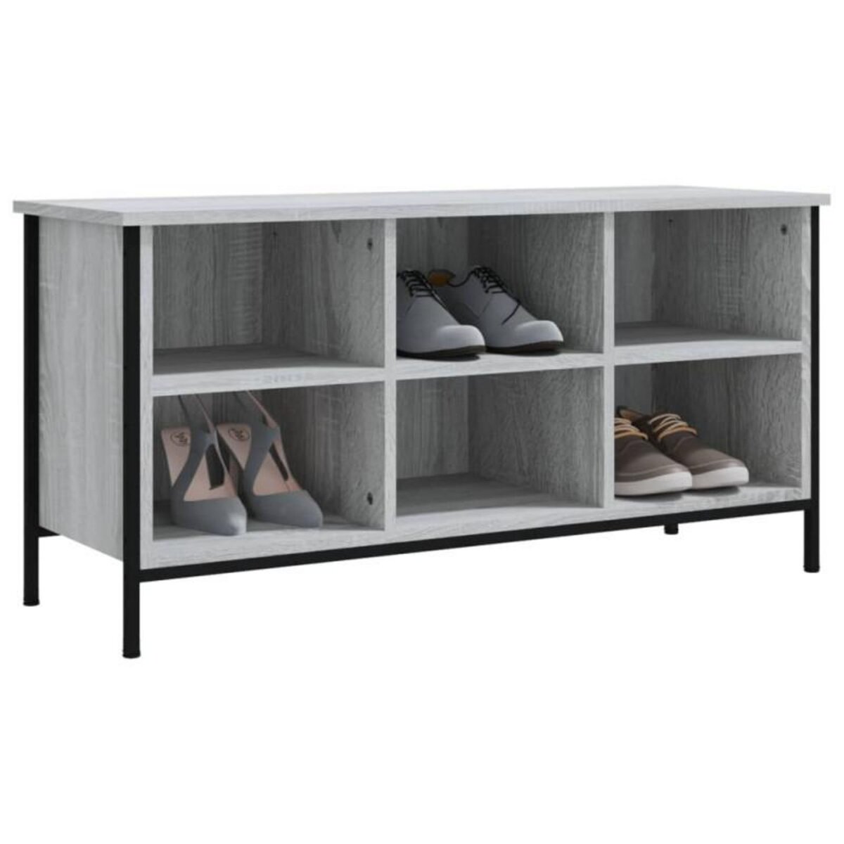 VIDAXL Armoire à chaussures sonoma gris 100x35x50 cm bois d ingénierie