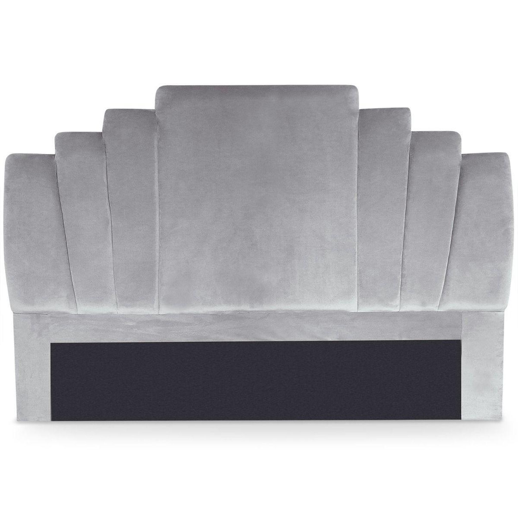 Paris Prix Tête de lit en velours  renaya  180cm argent