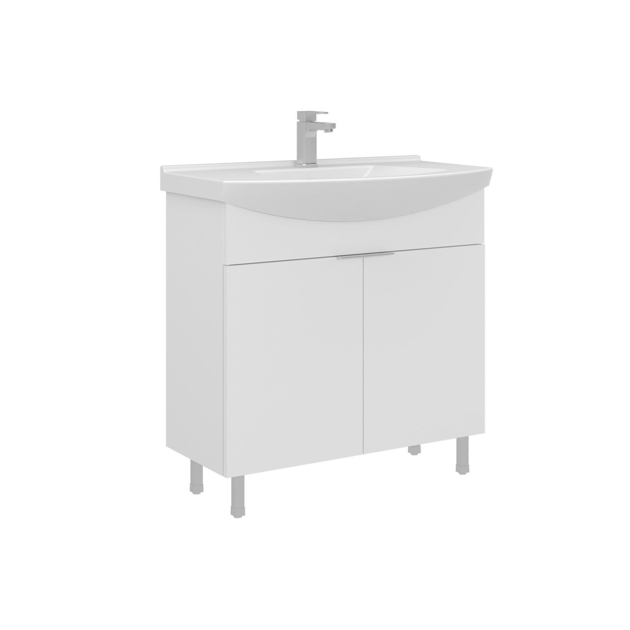 Habitat et Jardin Meuble Vasque  Purus 80  - 80 x 50 x 83 cm - White