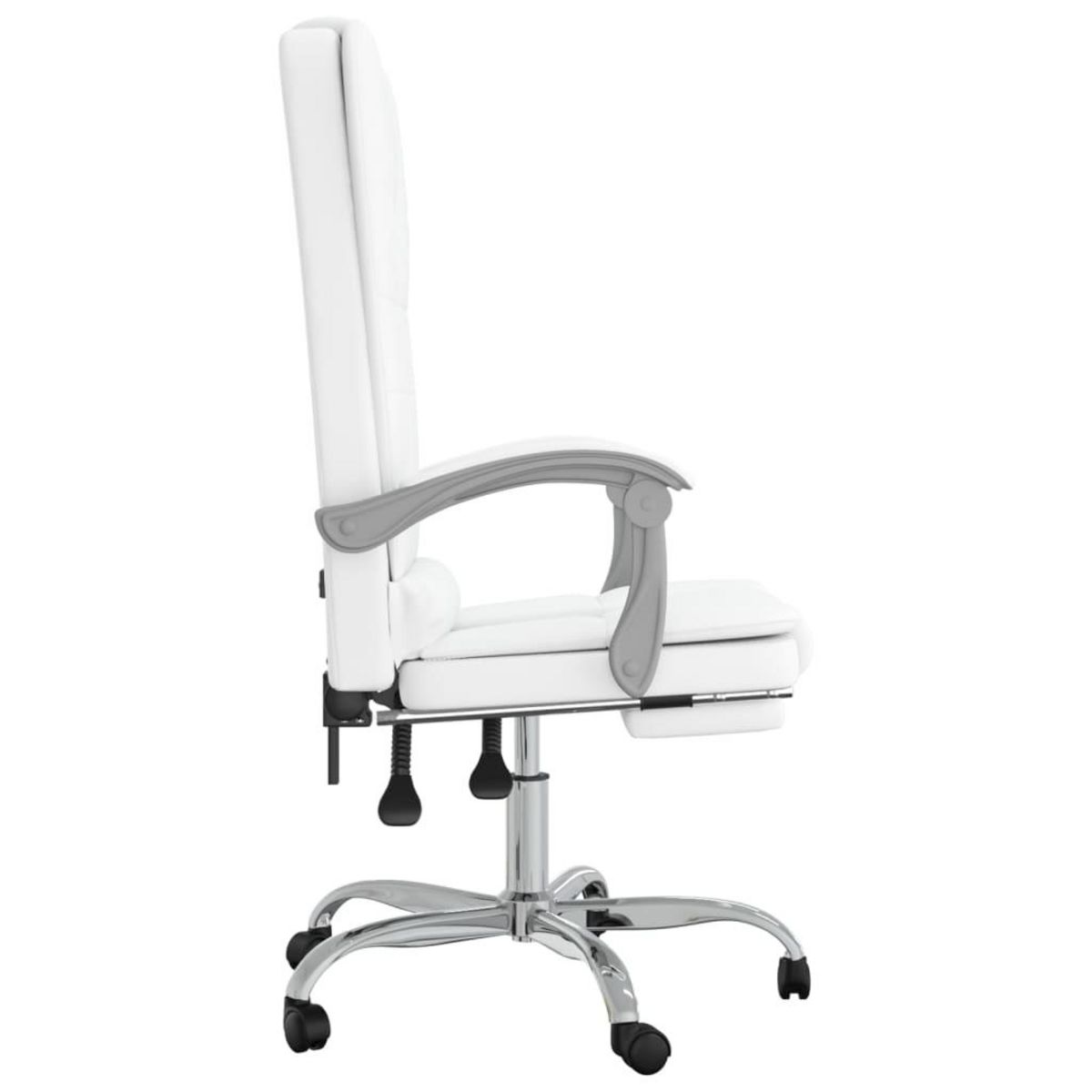VIDAXL Fauteuil de massage inclinable de bureau Blanc Similicuir