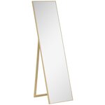 HOMCOM Miroir sur pied rectangulaire dim. 40L x 47l x 147H cm MDF aspect bois de chêne clair