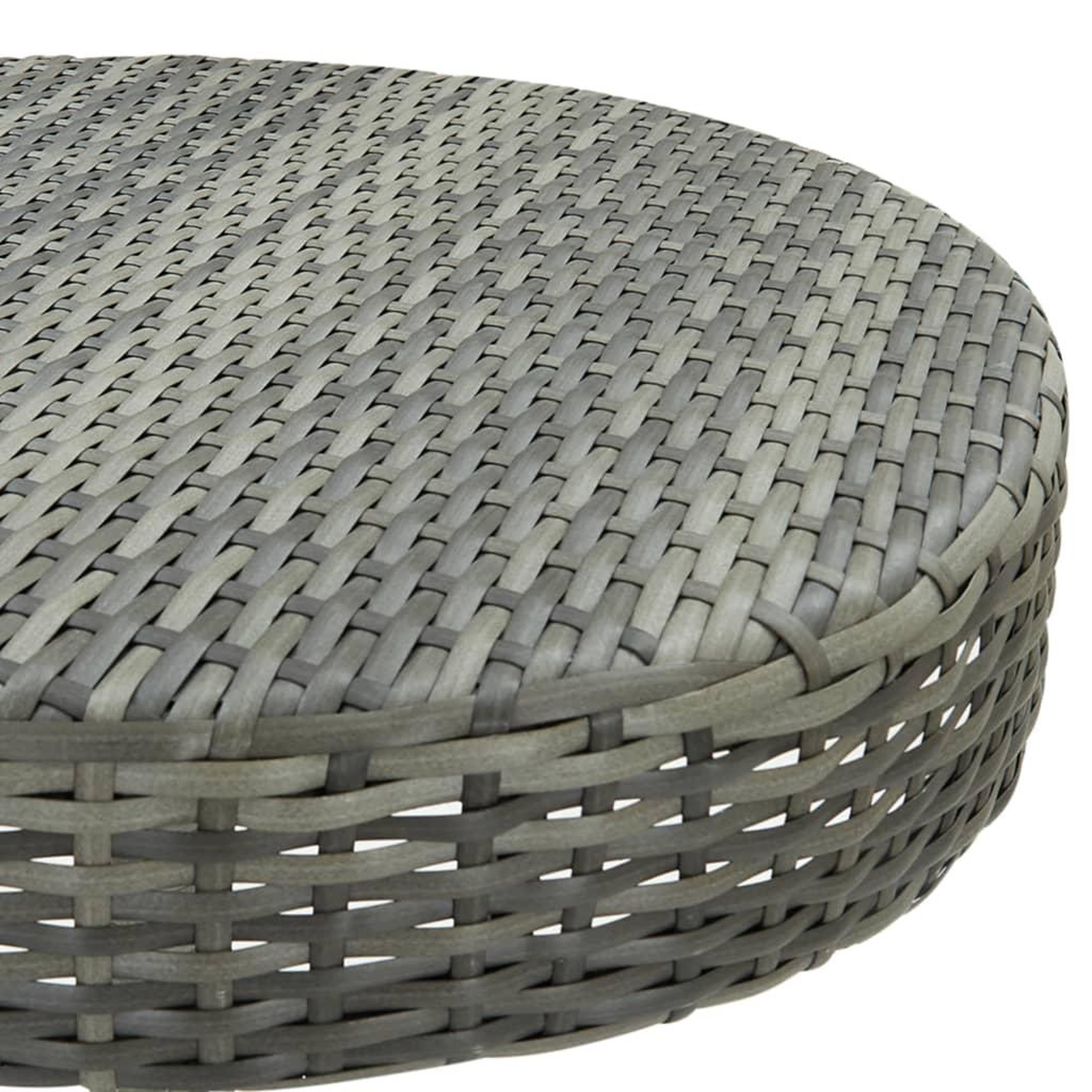 Voir la diapositive 4 : VIDAXL Table de jardin Gris 60,5x106 cm Resine tressee