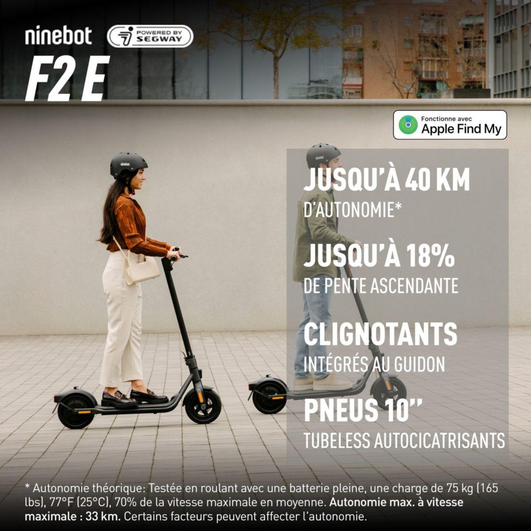 Voir la diapositive 2 : Segway Trottinette électrique F2 E