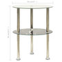 Voir la diapositive 6 : VIDAXL Table d'appoint 2 niveaux Transparent et noir 38cm Verre trempe