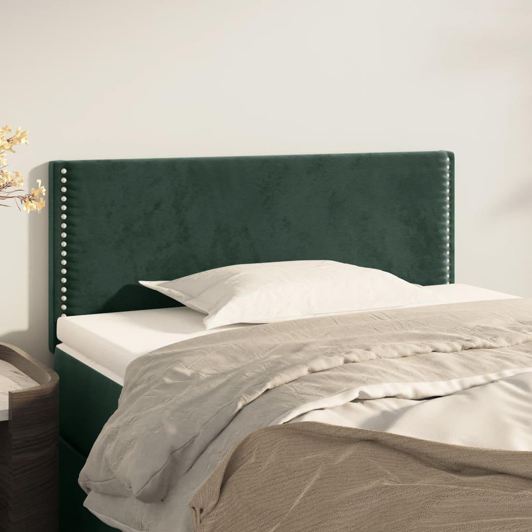 Voir la diapositive 1 : VIDAXL Tete de lit Vert fonce 100x5x78/88 cm Velours