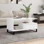 Voir la diapositive 1 : VIDAXL Table basse Blanc 90x49x45 cm Bois d'ingenierie
